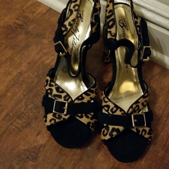 Beverly Feldman leopard‎ sandals 10 NWOB - Picture 2 of 6